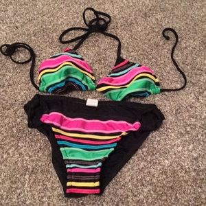 Striped bathing suit